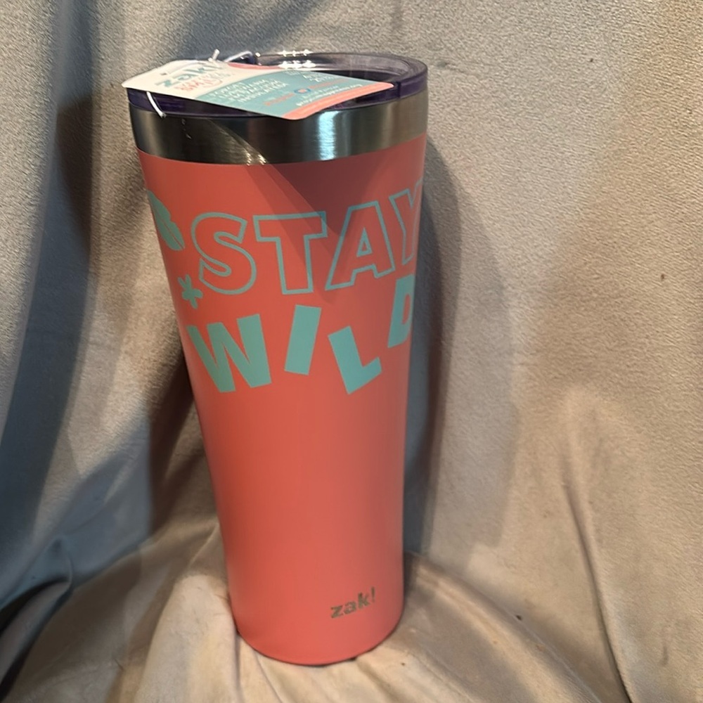 ZAK Insulated Tumbler 30 oz Vacuum Insulated Stainless Steel with lid pink